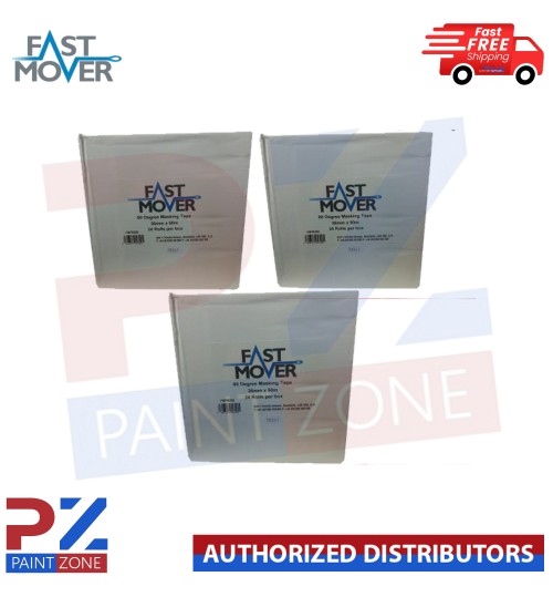 FAST MOVER TOOLSMASKING TAPE, 80 DEGREES, 36MM X 50MTRS, 24 ROLLS - 3 BOX